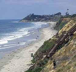 San Elijo State Beach Surfing Lessons just south of Swami's